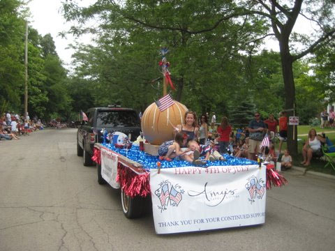 Amy's Gourmet Apples 4th of July Float