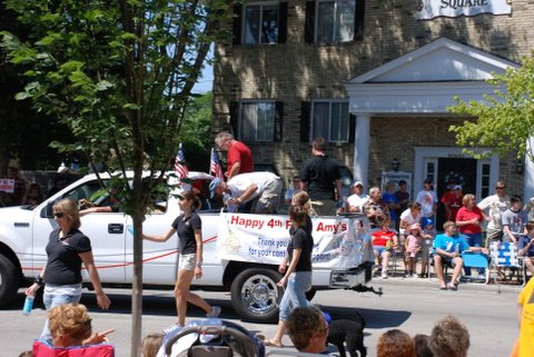 Amy's in the 4th of July parade!