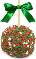 Christmas Sprinkle Caramel Apple