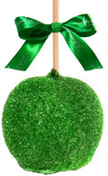 Holiday Green Ornament Caramel Apple