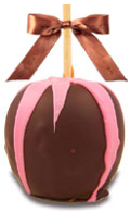 Pink Drizzled Caramel Apple