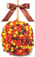 Reeses Pieces Caramel Apple