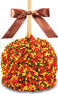 Halloween Sprinkle Caramel Apple