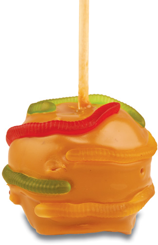 Gummy Worm Caramel Apple