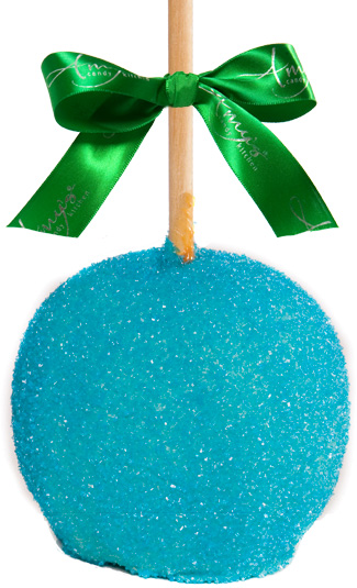 Holiday Blue Ornament Caramel Apple