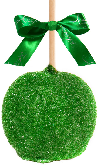 Holiday Green Ornament Caramel Apple