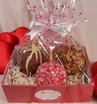 Valentine's 3 Apple Basket