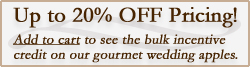 Save 20% on your wedding apples!