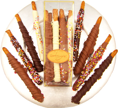 Gourmet Chocolate Pretzel Rods