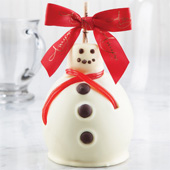 Holiday Snowman Caramel Apple