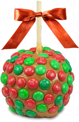 Seasonal M&M Caramel Apple