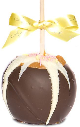 Gourmet Dark Dunked Caramel Apple W/Sea Salt &