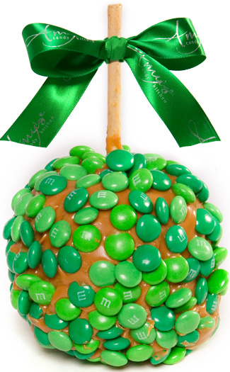 Gourmet Caramel Apple W/Green M&Ms